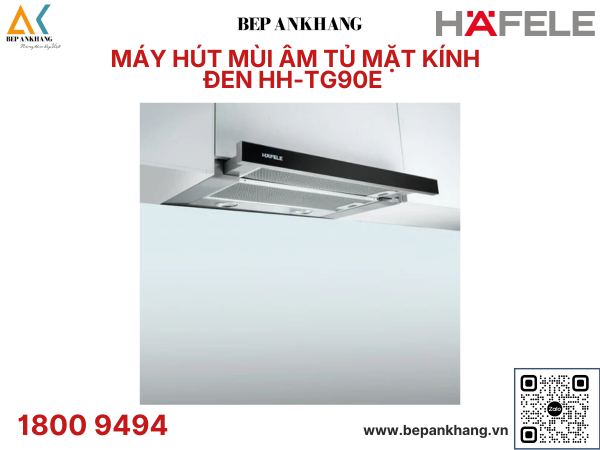 Máy hút mùi âm tủ mặt kính đen Hafele HH-TG90E 539.81.075